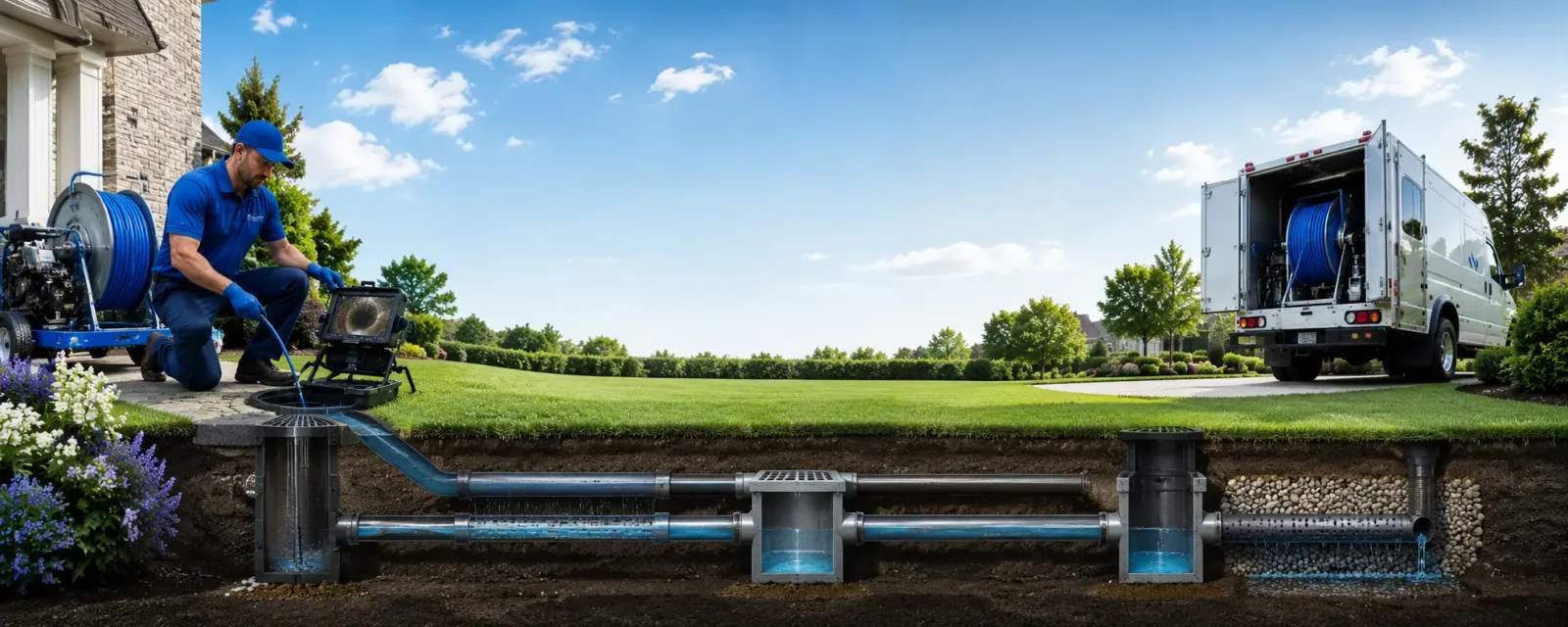 Outdoor drain cleaning information for New Enterprise, PA